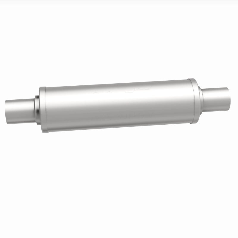 MagnaFlow Mag SS muffler with 14x4x4 inch dimensions, dual inlet and outlet, stainless steel construction, automotive exhaust part