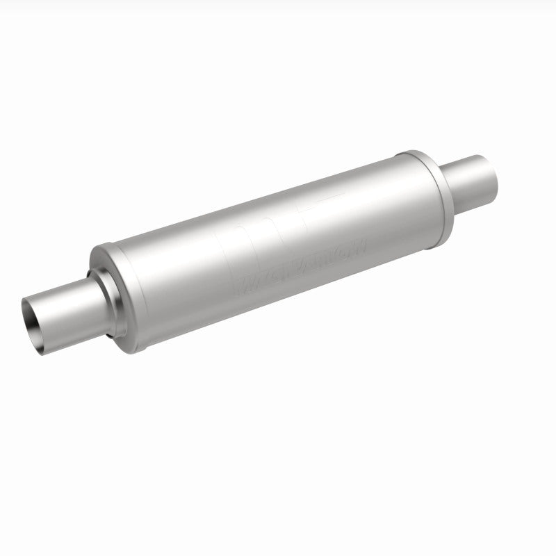 MagnaFlow Mag SS muffler with 14x4x4 inch dimensions and dual 2x2 inlet/outlet, stainless steel construction, for vehicle exhaust system