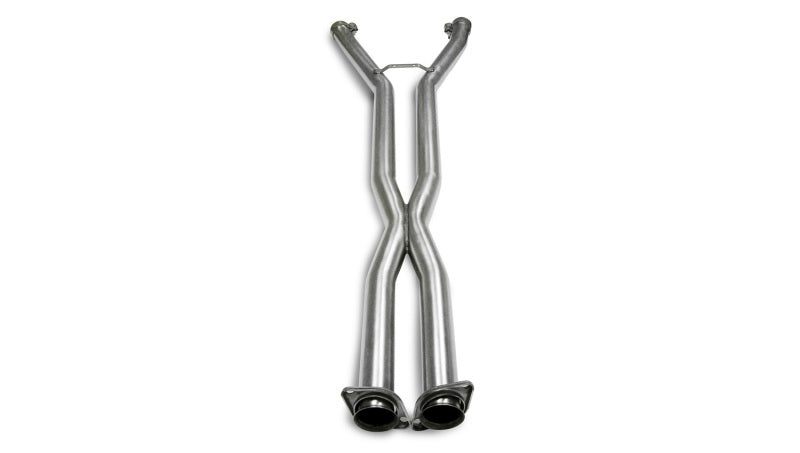 Corsa performance X pipe exhaust for 2006-2007 Chevrolet Corvette C6 6.0L V8 automatic, showing polished metal construction.