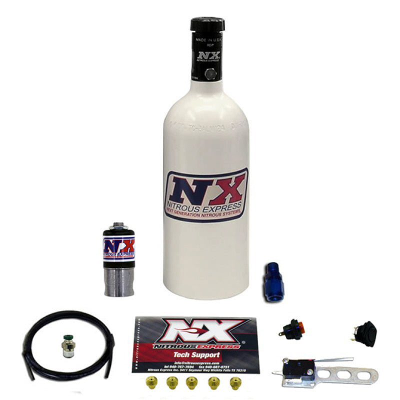 Nitrous Express Incognito dry nitrous kit with 1.4lb bottle, automotive nitrous system for enhanced vehicle performance.
