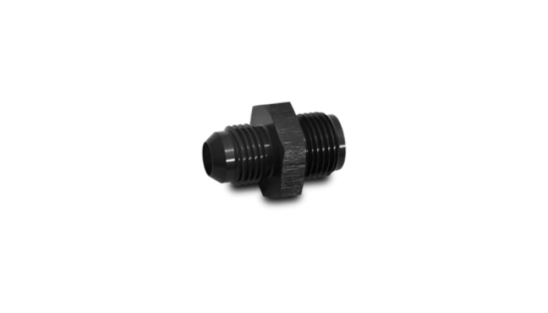 Vibrant aluminum inverted seat adapter fitting -6AN to 5/8 inch-18 for automotive fluid connections, shown in close-up.