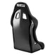 Black Sparco Evo XL QRT X race seat with supportive racing design and racing harness slots.