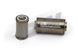 DeatschWerks stainless steel 10AN 100 micron universal inline fuel filter housing kit with mounting bracket and fittings.