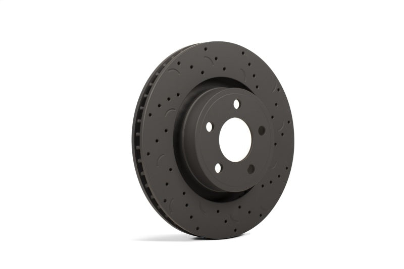 Hawk Performance Talon brake rotors with slot and drilled design, visible vented surface for enhanced braking performance.