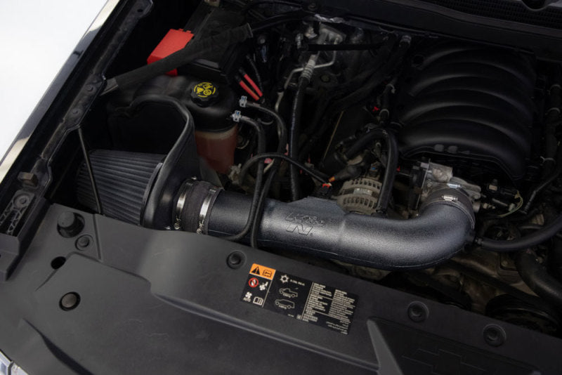 K&N Engineering cold air intake system for 2014-2018 Chevrolet and GMC 1500 V8 trucks with 5.3L and 6.2L engines.