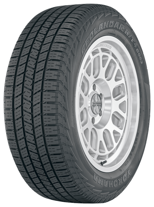 Yokohama Geolandar H/T 4 tire for SUVs, 265/65R17 size, on-road UTV tire with rugged tread pattern.