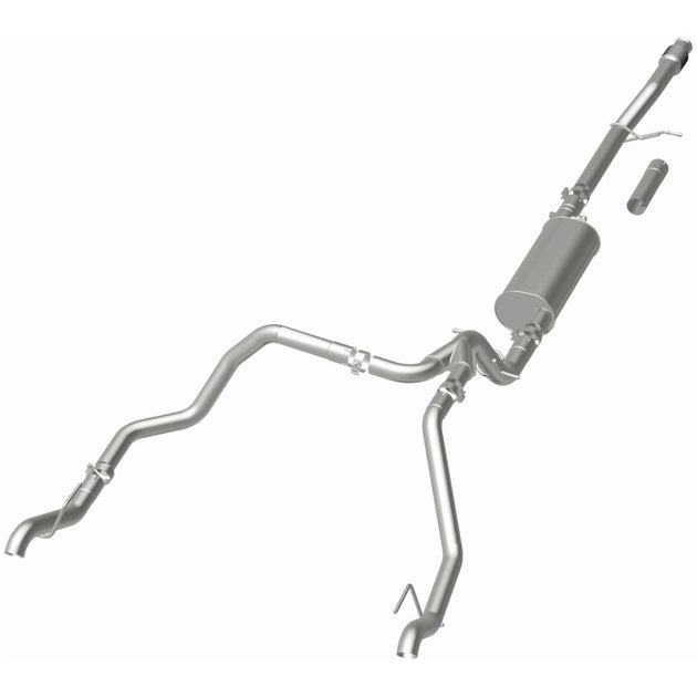 Magnaflow catback exhaust kit for Chevrolet Silverado 1500 5.3L, direct-fit replacement system with polished stainless steel muffler and pipes.