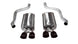 Black CORSA Performance axle-back exhaust for 2009-2013 Chevrolet Corvette C6 6.2L V8, showing the polished tips and piping.