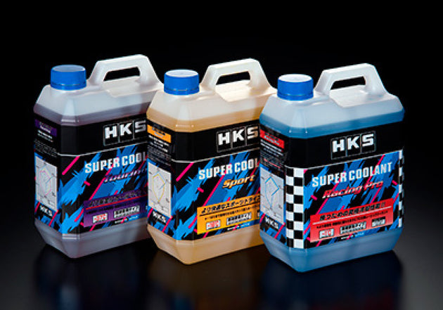 HKS Super Coolant Sport 4L container, high-performance automotive coolant for engine cooling and temperature regulation.