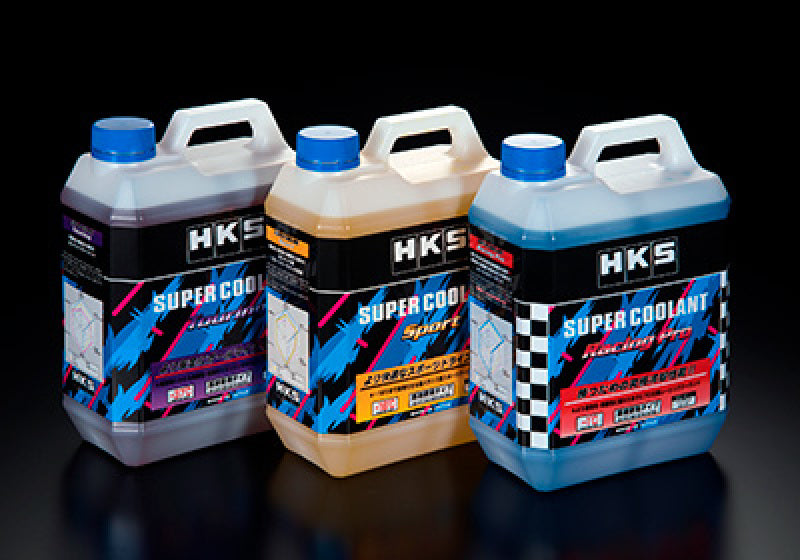 HKS Super Coolant Sport 4L container, high-performance automotive coolant for engine cooling and temperature regulation.