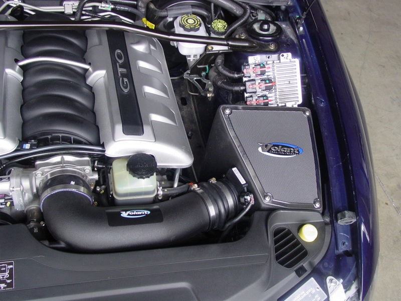 Volant Cold Air Intake System for 2005-2008 Pontiac GTO 6.0 V8 Pro5 Closed Box showing main intake components.