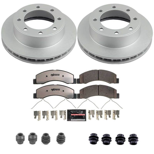 PowerStop Ford Excursion front Z36 coated brake kit with performance brake components for truck and tow applications.