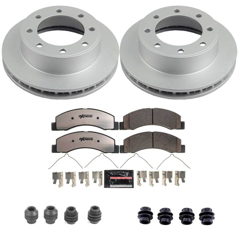 PowerStop Ford Excursion front Z36 coated brake kit with performance brake components for truck and tow applications.