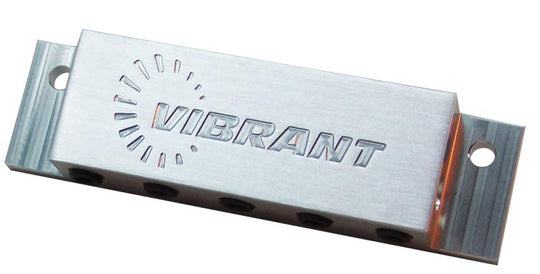 Vibrant black aluminum vacuum manifold fittings with new design, showing multiple ports and sleek finish.