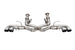 CORSA Performance Corsa 2020-25 Corvette C8 3in Xtreme Cat-Back Exhaust with 4.5in quad tips and deleted stock AFM valve.