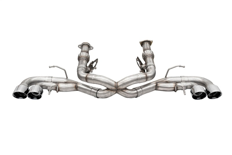 CORSA Performance Corsa 2020-25 Corvette C8 3in Xtreme Cat-Back Exhaust with 4.5in quad tips and deleted stock AFM valve.