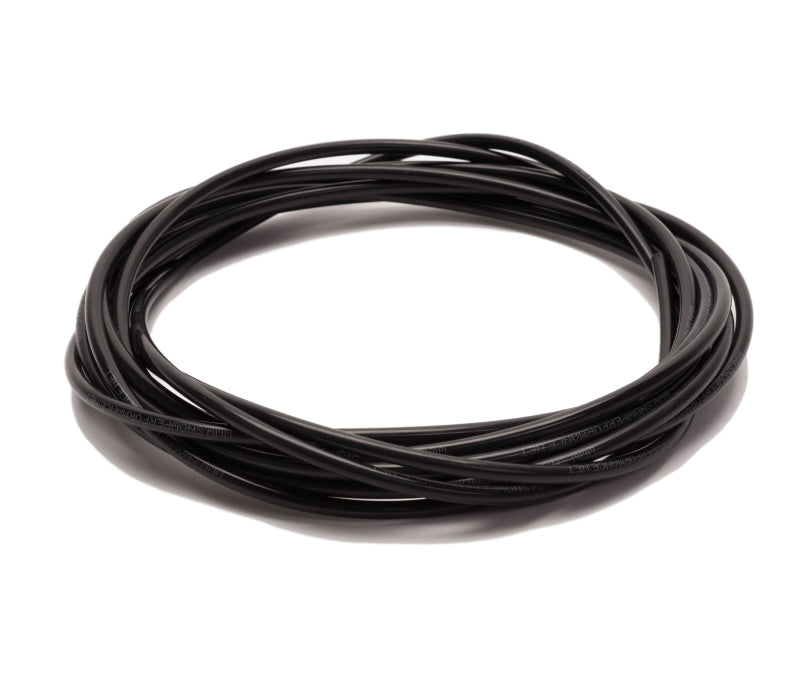 Black 20ft. high-temp water nylon tubing for injection pump components by Snow Performance, durable and flexible for automotive use