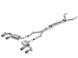 Borla catback exhaust system for 2017-2018 Chevrolet Camaro ZL1 6.2L V8 with dual mode valves, black anodized carbon fiber finish.
