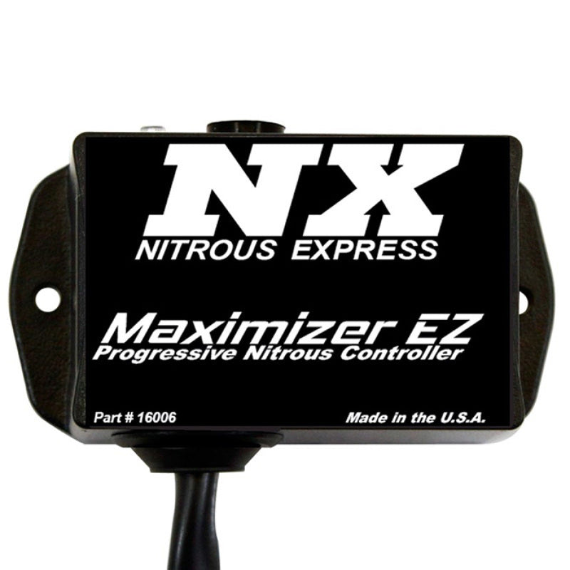 Nitrous Express Maximizer EZ progressive nitrous controller device for automotive performance, shown in the image.