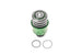 Radium Engineering 1.5-inch dry break fuel filler fitting with male PRV connection, used for automotive fuel systems.