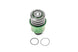 Radium Engineering 1.5-inch dry break fuel filler fitting with male PRV connection, used for automotive fuel systems.