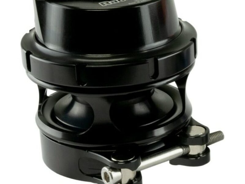 Turbosmart RacePort Female GenV Sleeper blow off valve with no weld flange, featuring a sleek metal body and adjustable fittings.
