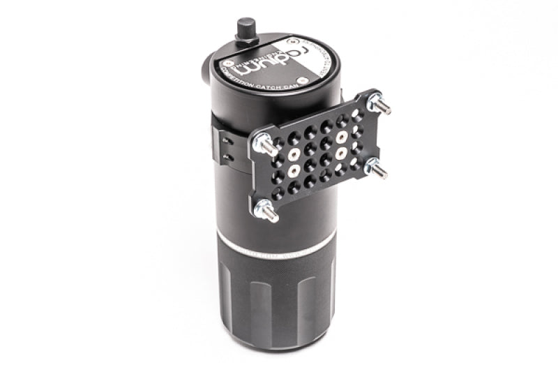 Radium Engineering Competition Catch Can L for oil catch can system, shown with hoses and mounting components.