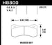 Hawk Performance 17mm 6617 ceramic brake pads for calipers, designed for high-performance braking systems.