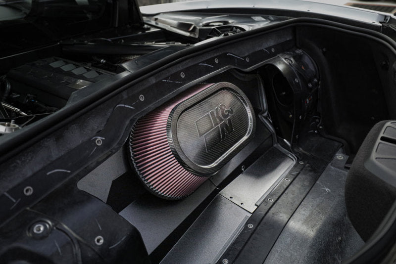 K&N Engineering cold air intake system for 2020-2021 Chevrolet Corvette Stingray 6.2L V8 engine, featuring durable air filter and intake tubing