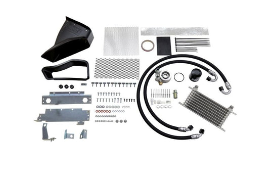 HKS black oil cooler kit for 2023+ Honda Civic Type R FL5 S model, showing the compact, durable cooling component.