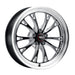 Weld Belmont Drag 18x5 cast wheels in gloss black with 5x120 bolt pattern and 78.1mm center bore, showcasing a sleek wheel design.