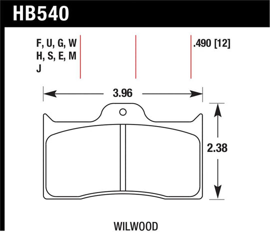 Hawk Performance Wilwood DTC-60 racing brake pads with black friction material and metal backing plates, designed for high-performance braking.