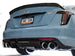 AWE Tuning Cadillac CT5-V Blackwing catback exhaust with chrome silver tips, showcasing sleek black muffler and dual exhaust outlets.