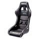 Black Sparco QRT-R 2019 vinyl race seat with side mount, designed for racing cars and high-performance driving.