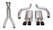 CORSA Performance X Pipe for exhaust systems, showcasing the sleek metal design and dual pipe configuration.