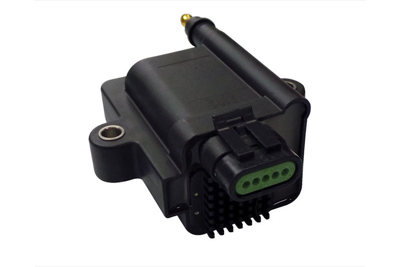 Haltech High Output IGN-1A Inductive Ignition Coil with built-in ignitor, plug, and pins for upgraded ignition systems.