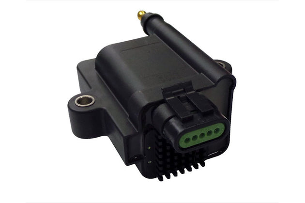 Haltech High Output IGN-1A Inductive Ignition Coil with built-in ignitor, plug, and pins for upgraded ignition systems.