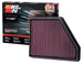 K&N Engineering drop-in air filter for 2010 Chevrolet Camaro 3.6L and 6.2L engine, showing the clean filter element.