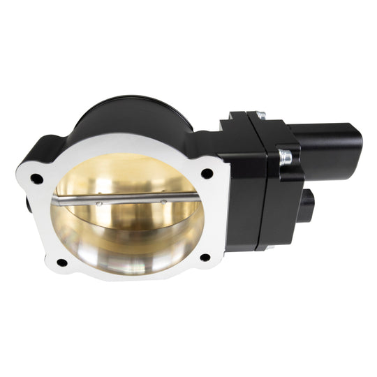 FAST LS 102MM throttle body for performance upgrades, showing the sleek metal finish and precise mounting points.
