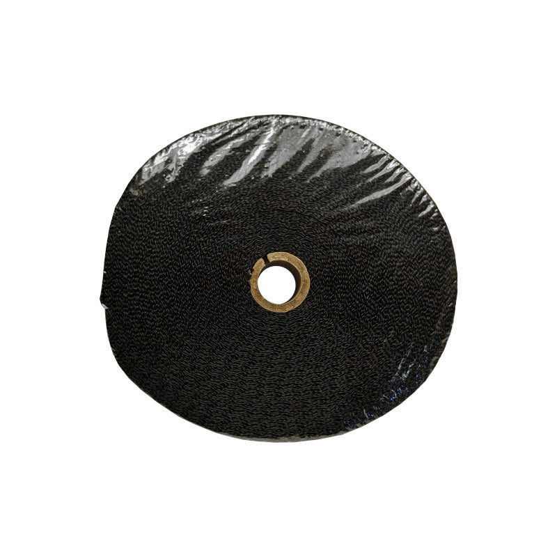 Black DEI Exhaust Wrap 2in x 100ft in titanium color, designed to insulate exhaust systems and reduce heat.