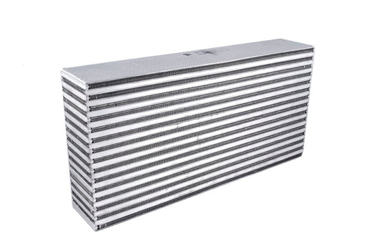 Garrett 24x12.1x4.5-inch air intercooler for high-performance vehicles, rated up to 950 HP, with aluminum construction and core.