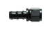 Vibrant -10AN push-on straight hose end fitting made of aluminum, showing the smooth, shiny metallic surface and precise threading.