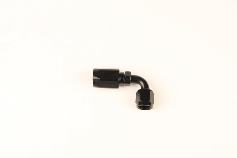 Fragola black aluminum -6AN 90-degree hose end fitting, high-performance automotive fitting with durable construction