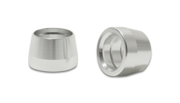 Vibrant -4AN PTFE hose olive inserts, 5-pack, automotive fittings for secure hose connections, shown in close-up.