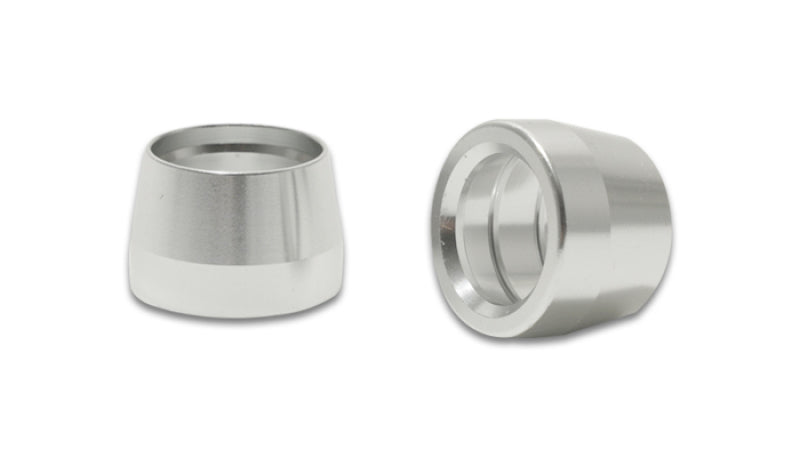 Vibrant -8AN PTFE hose olive inserts, 5-pack, metal fittings for secure hose connections, designed for high-performance fluid systems.