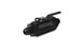 Black Vibrant -4AN to -4AN male shut off valve fitting, showing the compact valve with threaded ends for fluid control.
