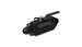 Vibrant -6AN to -6AN male shut off valve in black, automotive fitting with threaded ends for fluid control.