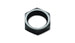 Vibrant aluminum -3AN bulkhead nut fitting for automotive and plumbing applications, shown in close-up with metallic finish.