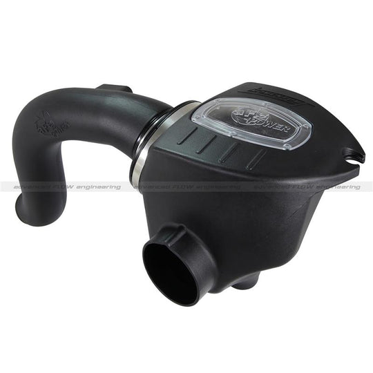 aFe Momentum carbon fiber cold air intake system for Chevrolet Corvette Z06 V8 6.2L 2015-2016, with air filters and piping visible