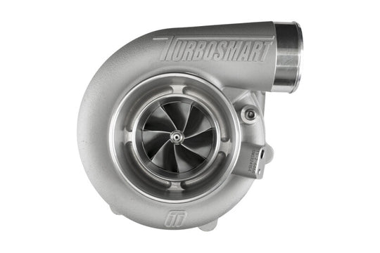 Turbosmart Water Cooled 6466 T4 Divided 1.00AR externally wastegated turbocharger with turbine and compressor housings.